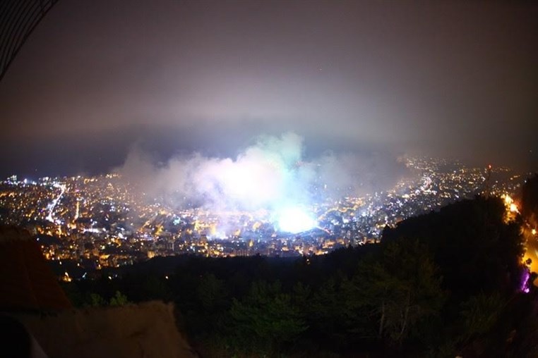 Jounieh Festival Fireworks from Bay Lodge